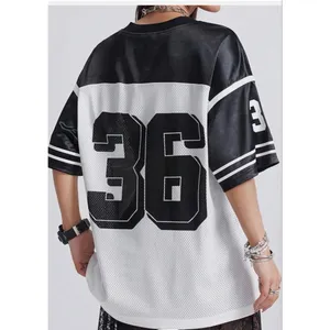 NEW Y2K Jersey Oversized V Neck No 36 TShirt Streetwear S thumbnail 2