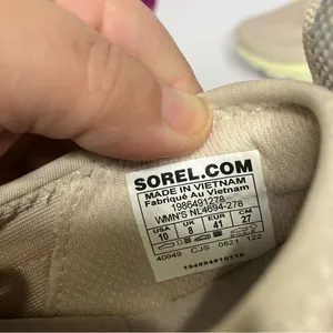 Sorel kinetic impact lace up sneakers women’s size‎ 10 tan yellow activewear thumbnail 6