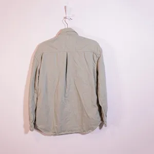 Reformation Ray Cotton Collared Button Front Long Sleeve Blouse Shirt Fluorite S thumbnail 4