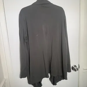 Athleta Draped Open-Front Cardigan - Charcoal Gray Large thumbnail 7