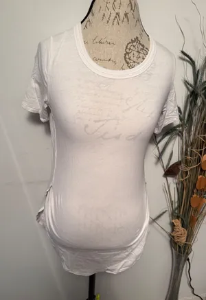 Lululemon‎ Short Sleeve T Shirt White Women's Size 8 thumbnail 1