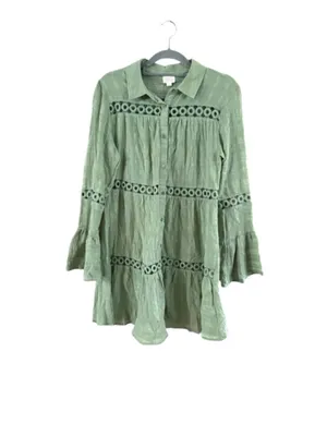 Women's Ibiza Anne Cole Green Mini Dress S thumbnail 7
