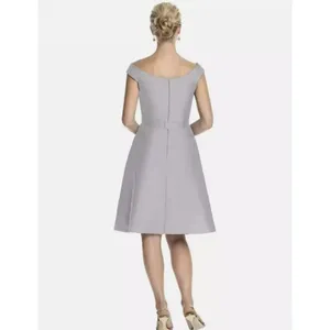 NWT Alfred Sung Off the Shoulder Cocktail‎ Dress in Snow White thumbnail 7