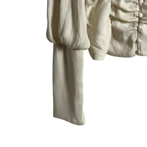 ASTR The Label Renaissance Cream Button Front Balloon Sleeve Top Size Small thumbnail 5