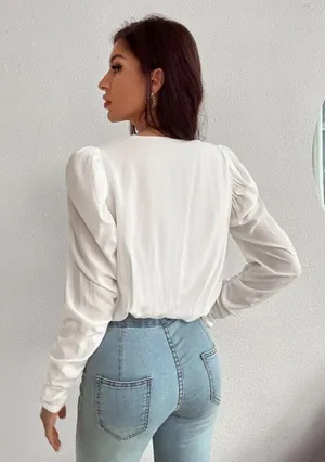 SheIn White Button Blouse thumbnail 2
