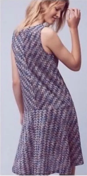 Anthro Maeve westwater‎ chevron knit v neck dress xs thumbnail 1