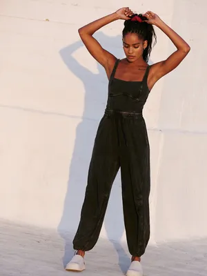 Free People Inbound Onesie - Black thumbnail 5