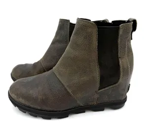 Sorel Women's Joan of Arctic II Chelsea Brown Leather Booties Size 9.5 thumbnail 2