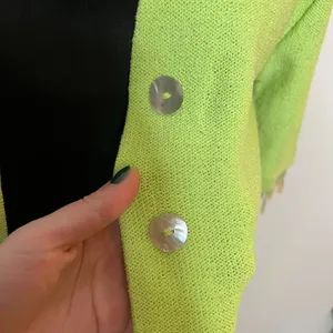 Vintage Liz Sheldon Ltd Lime Green‎ Skirt and Sweater Set w/ Jewel Tassel Detail thumbnail 8