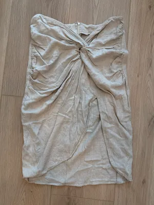 Lulus Twist Front Beige Midi Skirt thumbnail 2