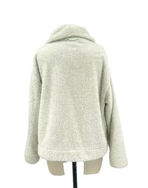 Free People Movement Dazed High Neck Full Zip Sherpa Fleece Jacket Ivory Size XS thumbnail 6