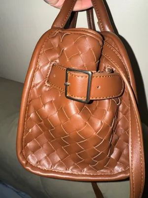 Urban Outfitters Kristie Crossbody Brown Chic leather bag woven texture thumbnail 6