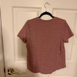 lululemon athletica Mauve Striped Short Sleeve Tee thumbnail 2