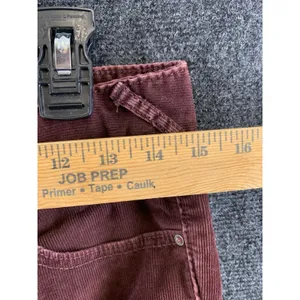 Free People Corduroy Pants Burgundy Wine Skinny Retro Boho Womens Size 28 thumbnail 4