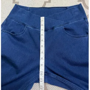 Halara Flex High Waisted Crossover Pockets 7/8 blue jeans, size large, 02699020 thumbnail 7