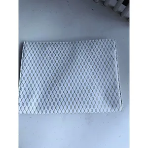 Yves Saint Laurent Beaute White Clutch Bag with Gold Mesh Pattern thumbnail 2