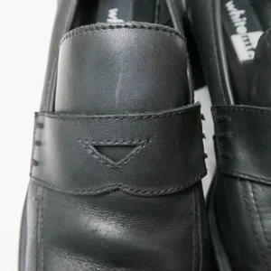 Vintage 90s Whitemt Black Leather Heeled Loafers - Brookline thumbnail 8