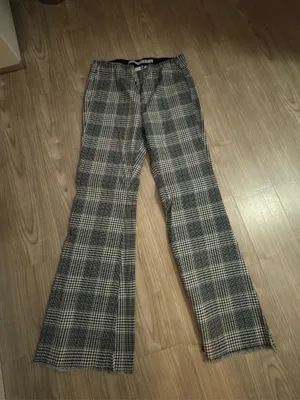 Women’s Plaid Flare Pants High Waist Wide Leg : thumbnail 5