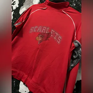 Scarletts Team Rhinestone Track Jacket Red Size XL thumbnail 2