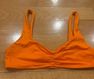 Frankie's Bikinis Orange Wireless Swim Bralette thumbnail 1