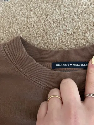 Brandy Melville Brown Crewneck Oversized thumbnail 2