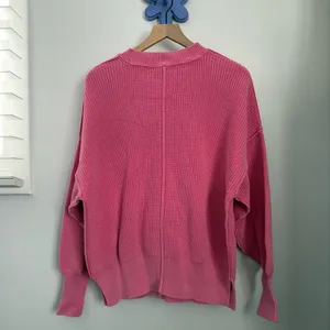 Aerie‎ Small Beyond Oversized Rib Tunic Sweater Pink Preppy Chic Lounge School thumbnail 5