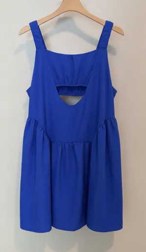 Women Regular Size Medium Blue Sleeveless Cutout Dress No tags thumbnail 1