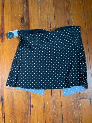 croft & barrow Black Polka Dot Strapless Swim Shirt size XL thumbnail 4