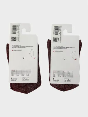 Lululemon Daily Stride Sparkle Quarter Sock, Size S - 2 Pairs thumbnail 2