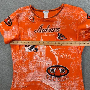 Auburn Tigers Y2k Fitted Tee Shirt Women's X-Large Embellished Short Sleeve thumbnail 7