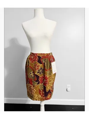 Rickie Freeman Teri Jon New Silk Skirt Set Brown Size 8 thumbnail 6