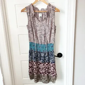 Cabi Dani Paisley Shirred Dress Size Small thumbnail 2