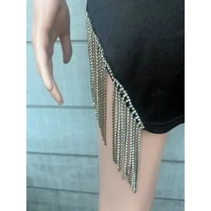 Women’s better be black stain mini dress with rhinestones size small thumbnail 10