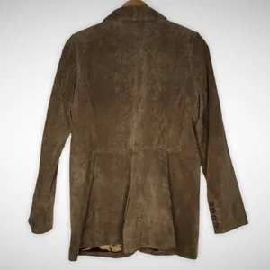 Dennis by Dennis Basso genuine leather jacket blazer Women’s size medium brown thumbnail 8