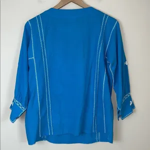 Sister Mary Embroidered Blouse Women's Sz XS‎ Anthropologie thumbnail 5