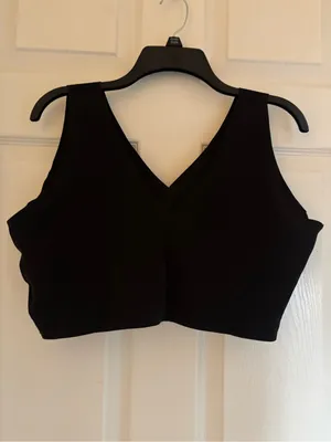 Calvin Klein Invisible V-Neck Comfort Bralette - Black 2X thumbnail 2