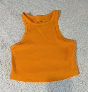 wild fable Ribbed Cropped Tank in Bright Orange thumbnail 1