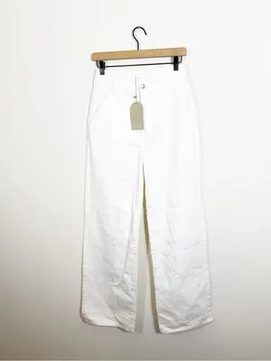 NWT Meshki Roxy High Waisted Jean White Size 8 thumbnail 2