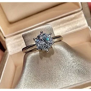 Boutique 2Ct Solitaire Platinum S925 Simulated Diamond Engagement Wedding Ring, Size‎ 6 thumbnail 13
