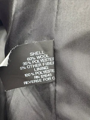 London Fog Women's Dark Charcoal Pea Coat L wool blend winter outdoors neutral thumbnail 10