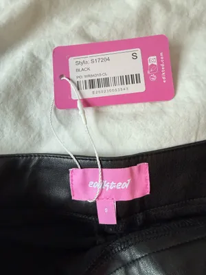 Edikted Black Leather Mini Skort thumbnail 5