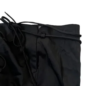 Zara Black Wrap Front Strappy Tie Skort Shorts Women Size Medium Zip | 0158 thumbnail 4