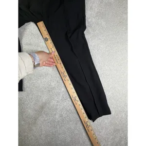 Anthropologie Womens Black Pintuck Tapered Ankle Zip Pull-On Pants small black thumbnail 11