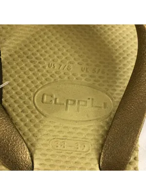 Clppli Womens Flip Flop Sandals Slides Gold Yellow Size 7/8 thumbnail 7