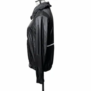 Fabletics Ziva Quarter Zip Windbreaker Jacket Kangaroo Pocket Black Sz M💛 thumbnail 4