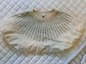 Queen Of Sparkles rhinestone crop top thumbnail 1