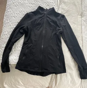 Athletic Zip Up Jacket Black Size M thumbnail 1