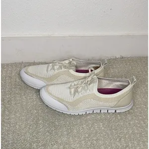 Cole Haan ZERØGRAND Men's White Beige Canvas Sneakers Size 7 B Lace Up thumbnail 3