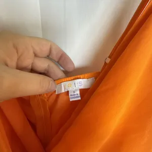 Iris Dress Orange Slip Long Dress Size Small Preowned thumbnail 6