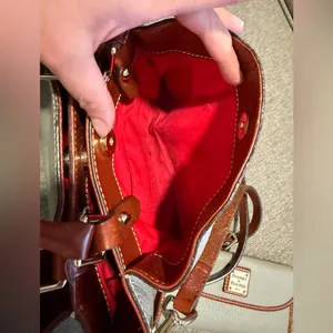 Dooney & Bourke Gray and Tan Shoulder Bag Set thumbnail 6
